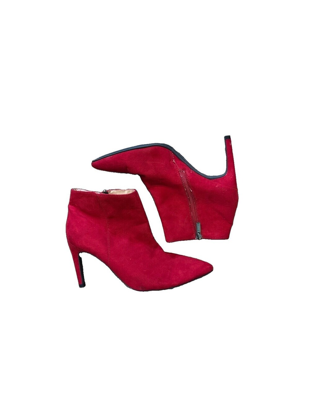 Heeled Boots | Womens | A New Day | 7.5 | Pointed Toe | Zipper | Red